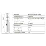 JomoTech Lite 40 Vape Started Kit - Electronic E-Pen Cigarette with 2200mAh Battery, 3ml Volume & 40W Power