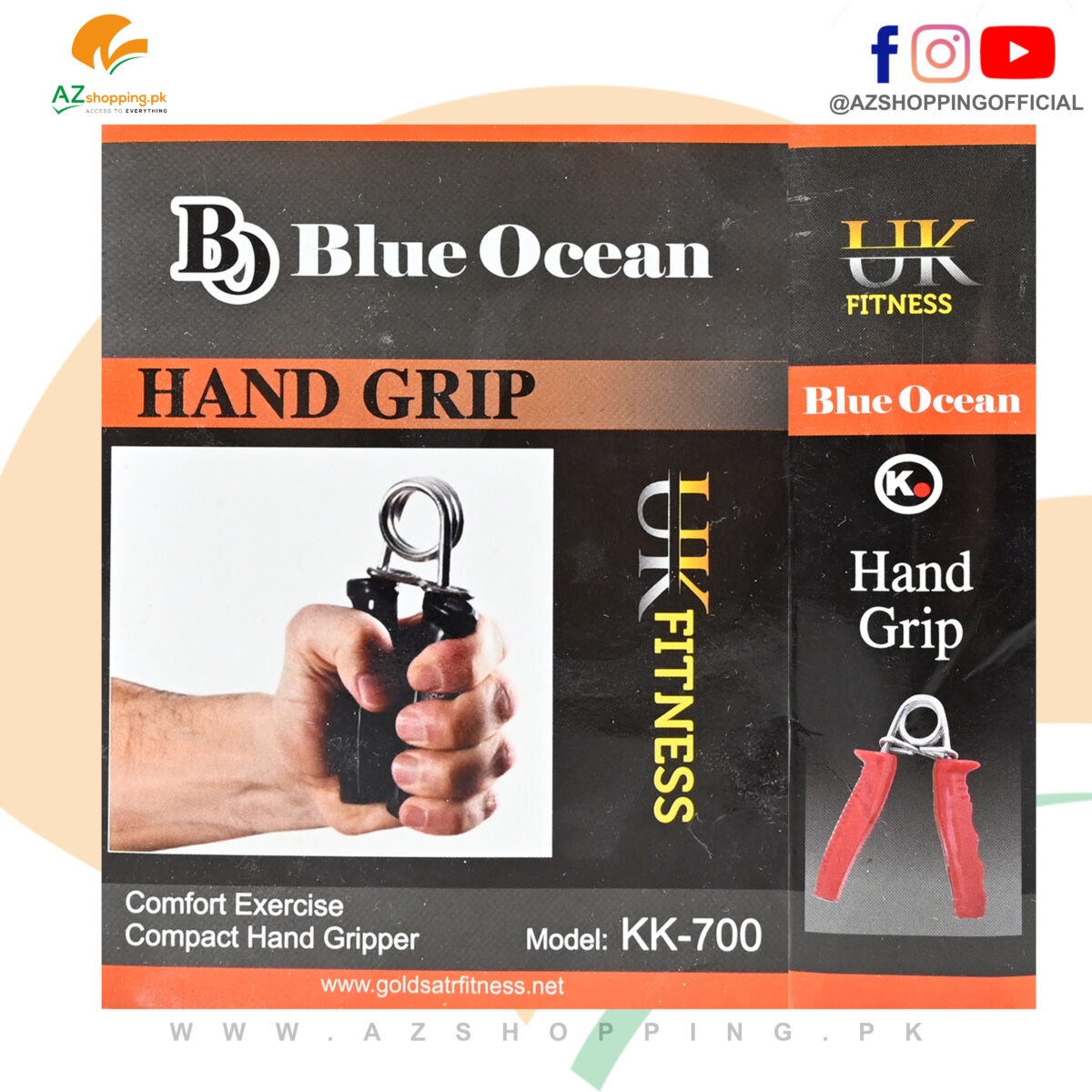 Hand Grip Strengthener Set of 2 for Increasing Wrist Power Strength – Model: KK-700