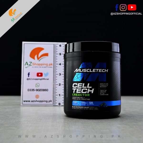 Muscletech – Cell Tech Creactor – Ultra-Pure Creatine Hydrochloride (HCI) & Free-Acid Creatine – 120 Servings