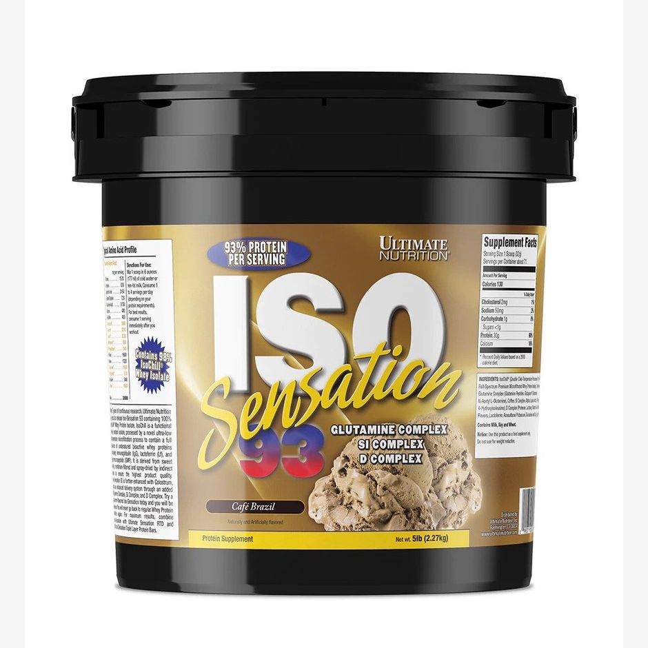 Ultimate Nutrition – ISO Sensation 93 Low Carb Whey Isolate Protein – 5 Lbs.