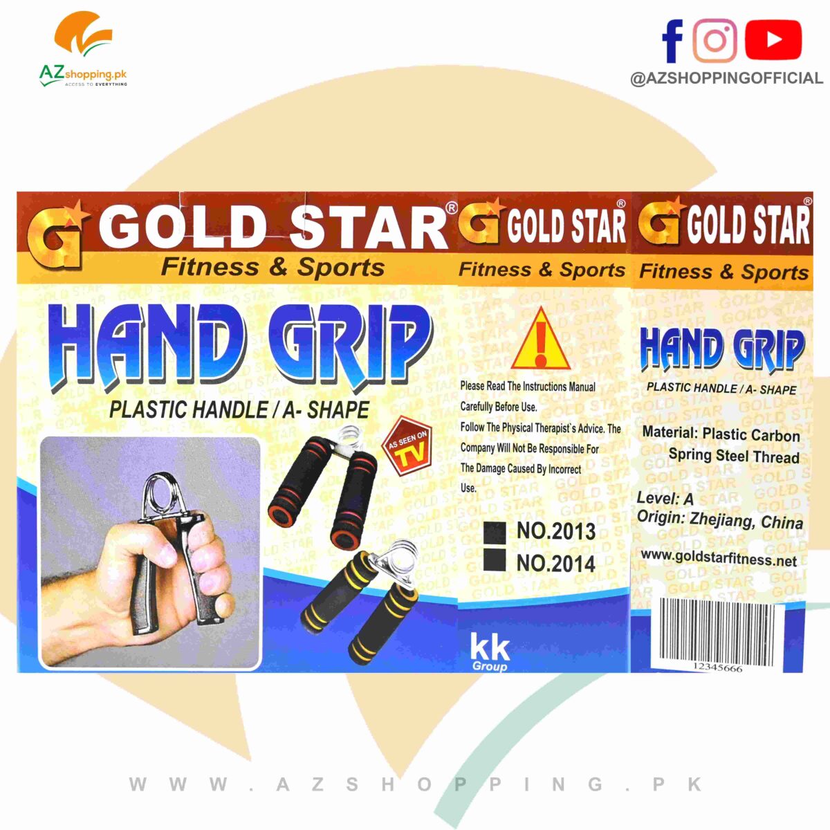 Foam Hand Grip A-Shaped Strengthener Set of 2 for Increasing Wrist Power Strength