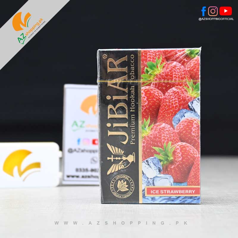 Jibiar Tobacco – Premium Hookah Tobacco Ice Strawberry Flavor – 50 gram
