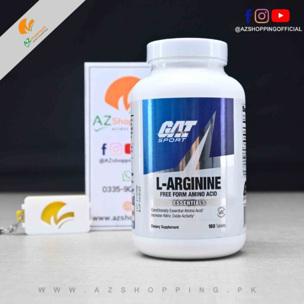 GAT Sport – L-Arginine Free Form Amino Acid – Essentials – 180 Tablets