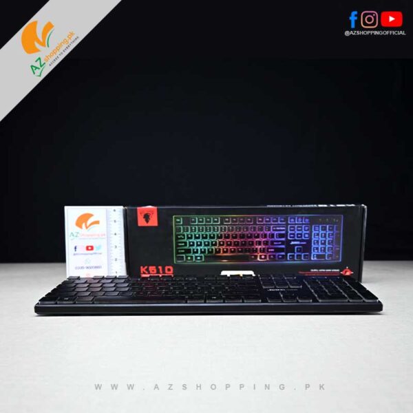 Jedel-Gaming - Gaming Backlight RGB Wired Ergonomic Keyboard for Laptop & PC – Model: K510