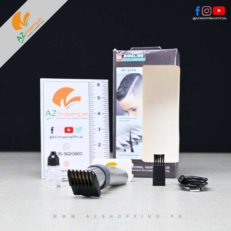 Dingling – Professional Hair Clipper, Trimmer, Groomer with 0.2mm Cutting Length - Model: RF-608B