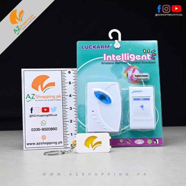 Luckarm – Intelligent Wireless Remote Control Waterproof Doorbell – Range: 100m & 32 Sounds Option - Model: D611