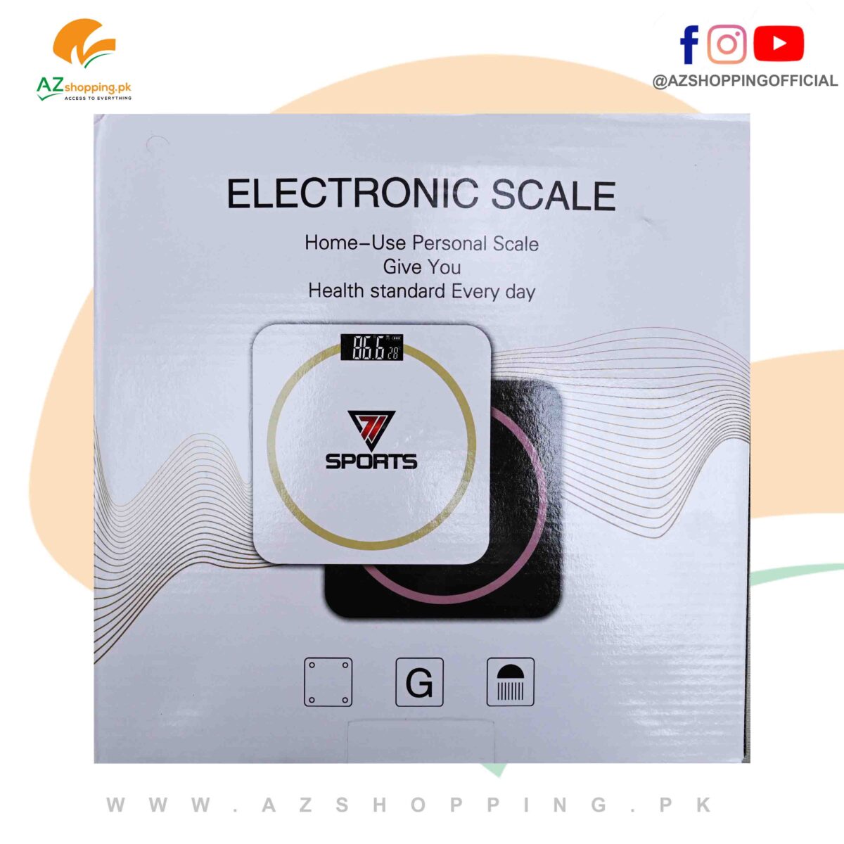 Electronic Digital Weighing Scale with Temperature – Weight capacity: 180Kg