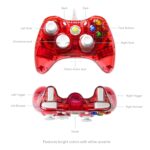 Xbox 360 wired Controller joystick with Detachable 2.5 Meter Cable – PDP Rock Candy Stormin' Cherry (Red transparent)