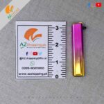 USB Rechargeable Windproof Flameless Round Stick Shape Rainbow Metal Cigarette Lighter with Charging Cable
