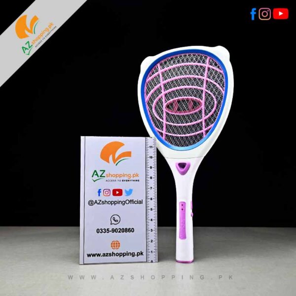 2 in 1 Rechargeable Electric Pest Mosquito Insect Killer Tennis Racket & LED Lamp Torch Light