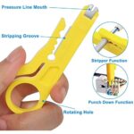 5 in1 - Crimper Internet Network Cable Crimping Plier, Cutter & Puncher with Wire Stripper Knifer for (RJ45 8P8C, RJ12 6P6C, RJ11 4P4C) PC Ethernet LAN Networking Tool Kit - Compatible with CAT5 CAT5e CAT6 CAT7 Plug