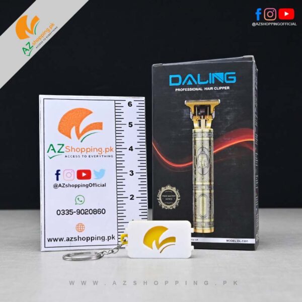 Daling – Professional Stainless Steel Hair Clipper, Trimmer, Groomer & Shaving Machine With High Performance T-Blade – Model: 1305