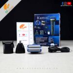 Daling – 3 in 1 Rechargeable Men’s Grooming Kit Hair Clipper, Razor (Shaver), Nose Trimmer Stainless Steel - Model: KM-6332