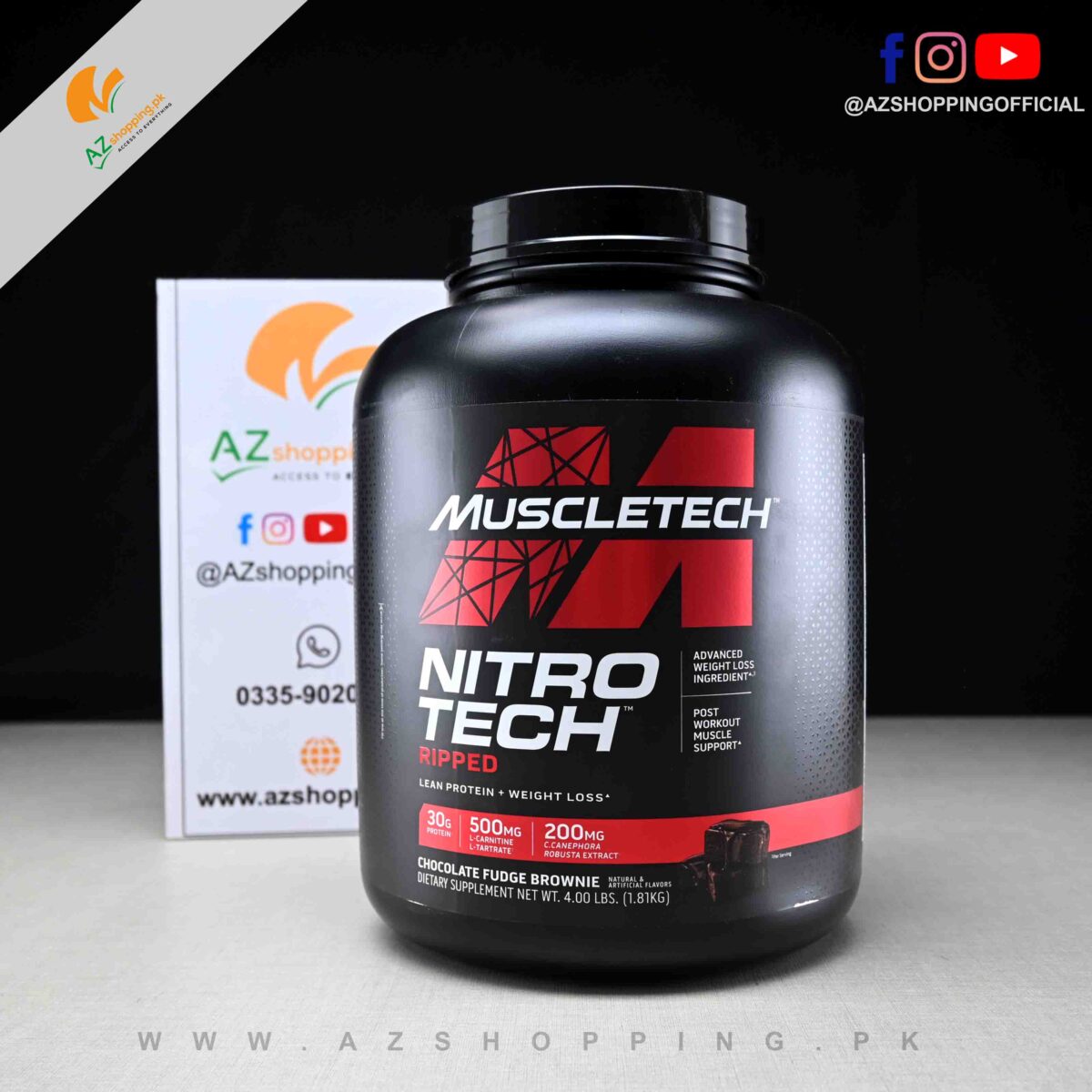 Muscletech – Nitrotech Ripped Lean Protein & Weight Loss – 4 Lbs (1.81 kg)