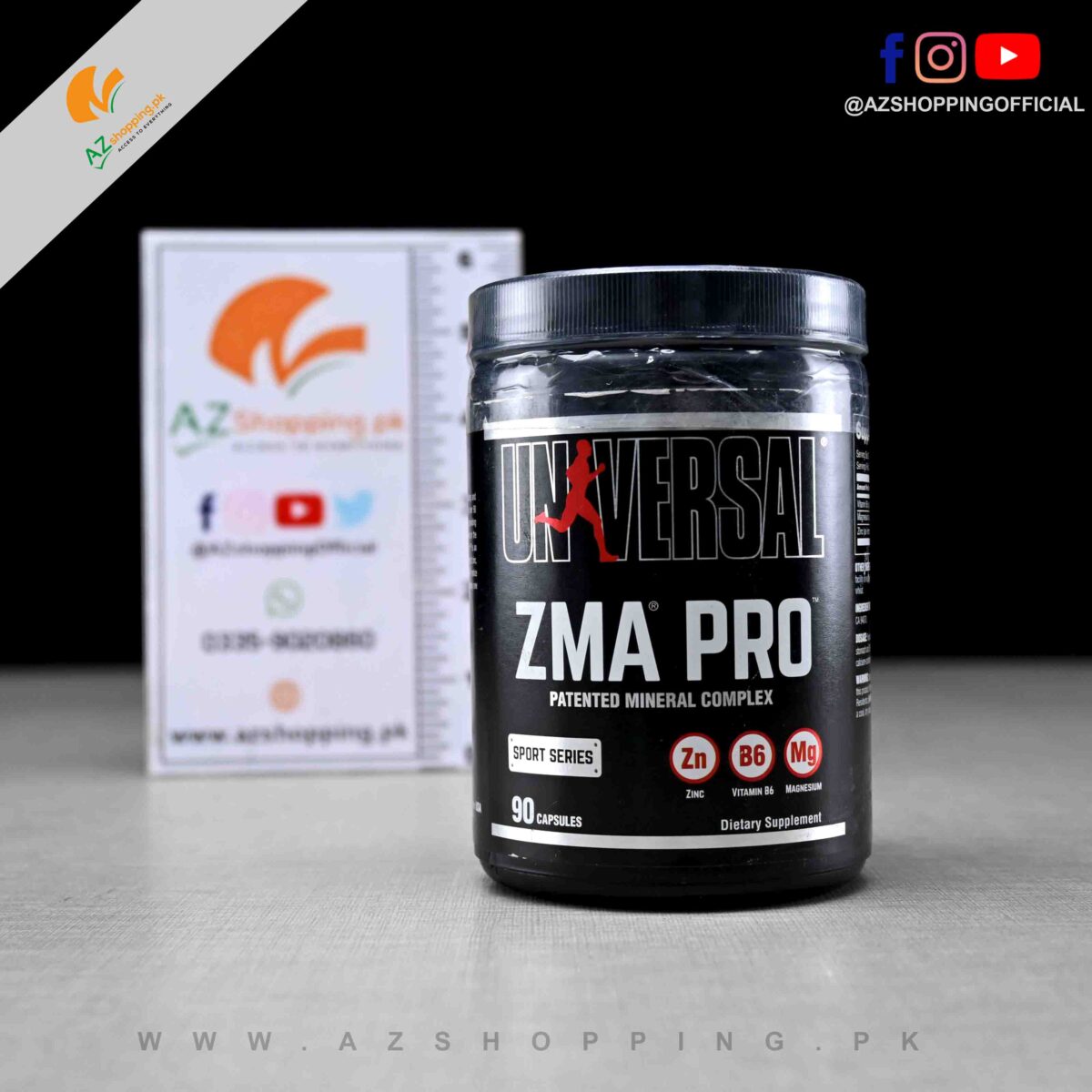 Universal Nutrition – ZMA PRO Patented Mineral Complex (Zinc, Vitamin B6, Magnesium) To Increase Strength, Growth & Recovery and Nighttime Recovery Aid for Better Sleep - 90 Capsules