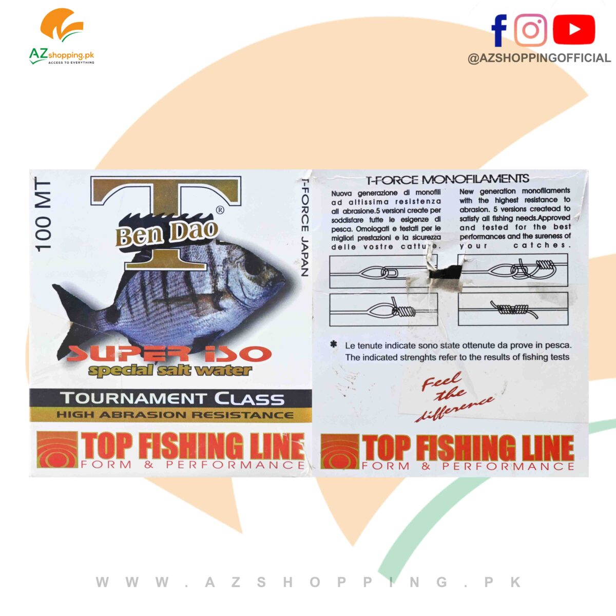 Top Fishing Line – Tournament Class – 17.5kg/0.45mm/100M