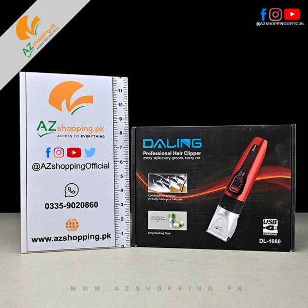 Daling - Professional Electric Hair Clipper, Trimmer, Groomer & Shaver Machine – Model: DL-1080