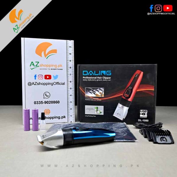 Daling - Professional Electric Hair Clipper, Trimmer, Groomer & Shaver Machine – Model: DL-1080