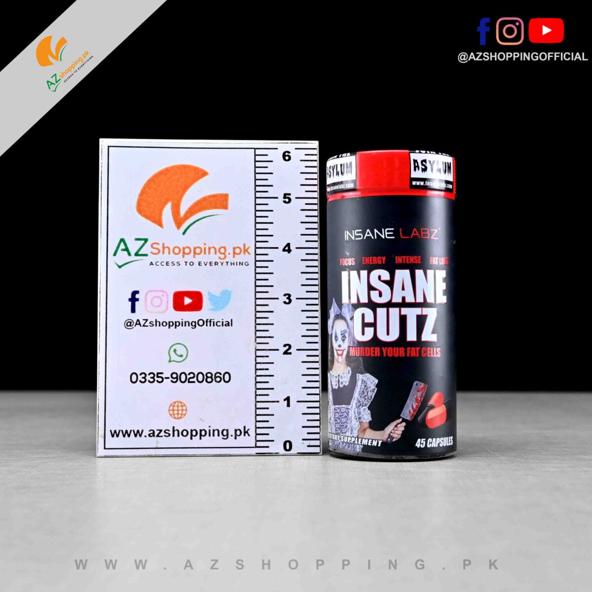 Insane Labz – Insane Cutz Murder Your Fat Cells For Focus, Energy, Intense, Fat Loss – 45 Capsules