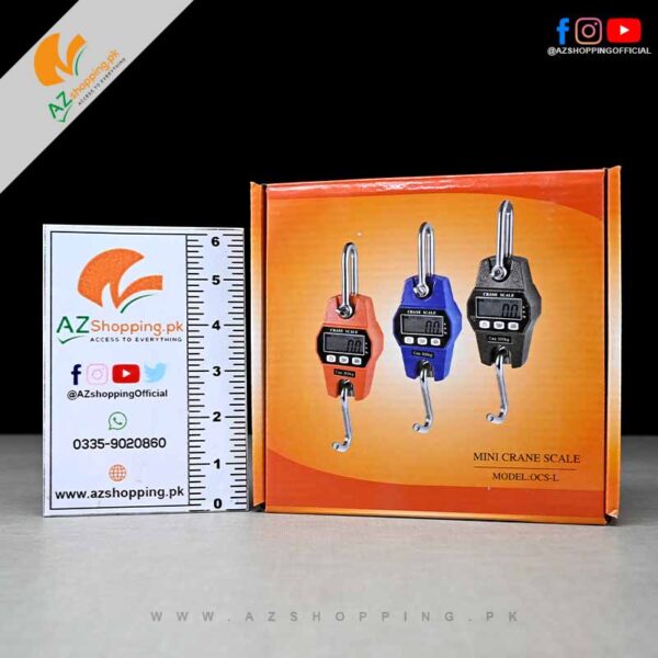 Mini Crane Scale - G Accuracy Electronic Digital Hanging Scale with LCD Backlight Display Suitable for Non-Trade Weighing Purposes – Capacity: 300kg - Model: OCS-L