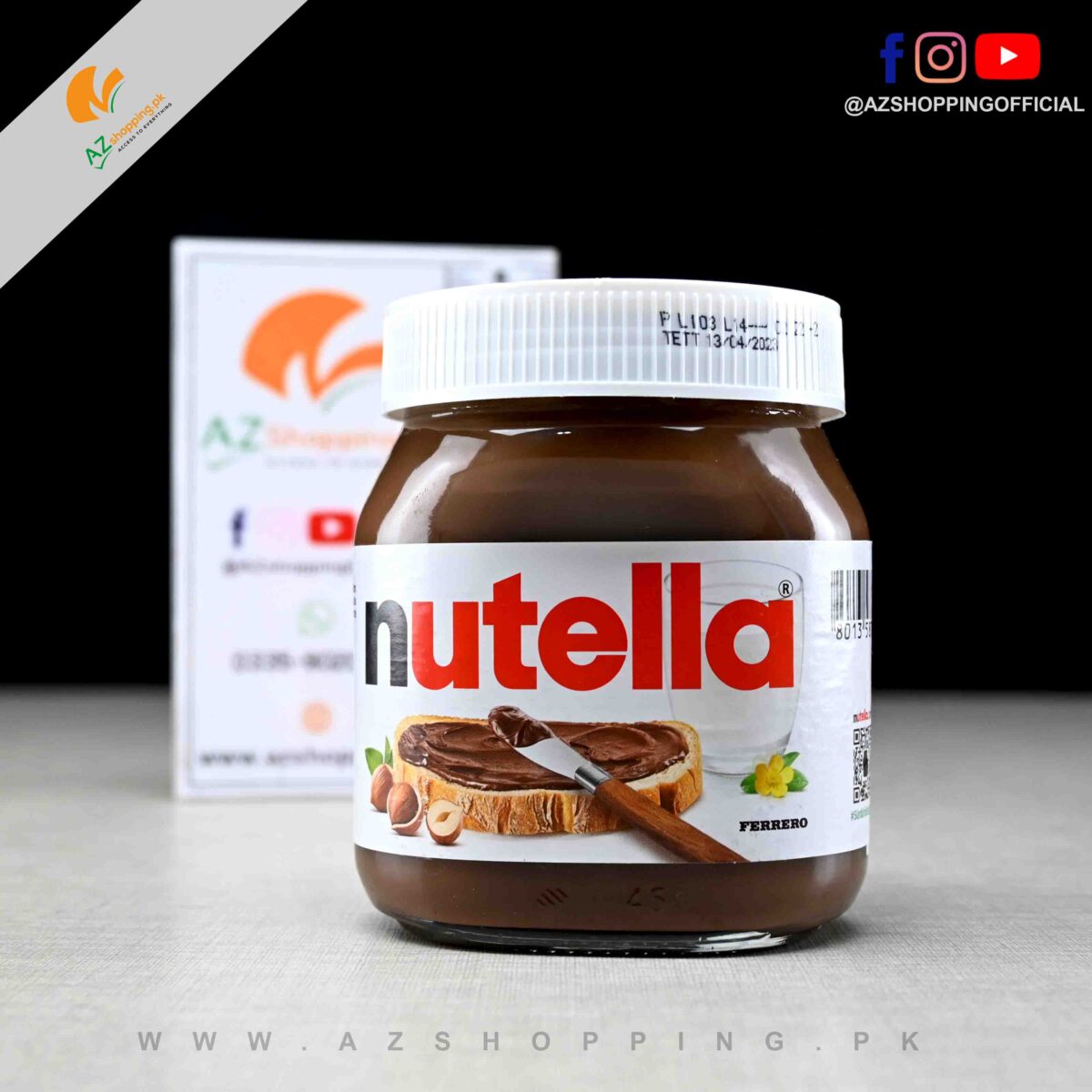 Nutella – Ferrero Chocolate Spread Jar – 400g