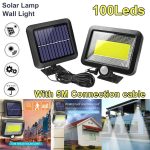 100 LED COB Separate Solar Panel Wall Lamp Street Light – IP56 Waterproof & Motion Sensor Human Induction - Model: F100
