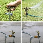 3/4″ Brass Impact Sprinkler Metal with Spike Lawn Grass - 360 Degree Adjustable Rotating Water Nozzle Impulse Sprayer For Water Irrigation/Sprinkler System tools