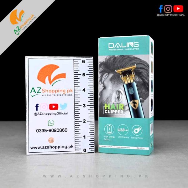 Daling – Professional Electric Hair Clipper, Trimmer, Groomer & Shaver Machine with High Performance T-Blade – Model: DL-1520