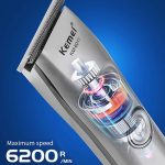 Kemei – Professional Electric Hair Clipper, Trimmer, Groomer & Shaver Machine with Charge Display Indicator & Carbon Steel Cutter Blade – Model: KM-6011