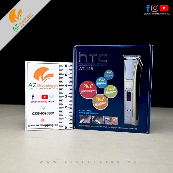 HTC – Professional Electric Hair Clipper, Trimmer, Groomer & Shaver Machine – Model: AT-128