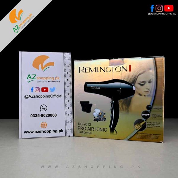 Remington – Hair Dryer 5000W with 3 Speeds & 3 Temperature Settings & 2 Style Heads – Model: RE-2012