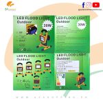 24 Led Flood Light Outdoor Lamp 30W with Carrying Handle & Stand, Waterproof IP65 & 3 Modes of Lights – Power Bank Output - Model: No.305