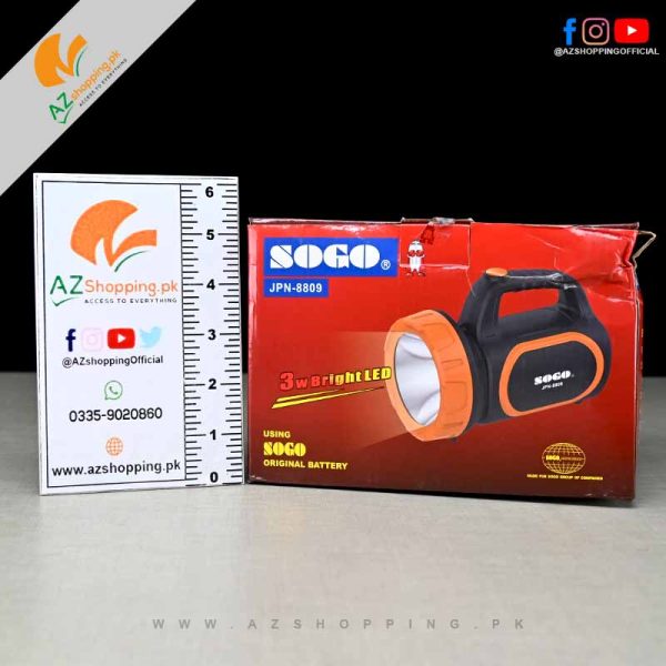 SOGO – Rechargeable LED Torch Light 3W LED – Model: JPN-8809