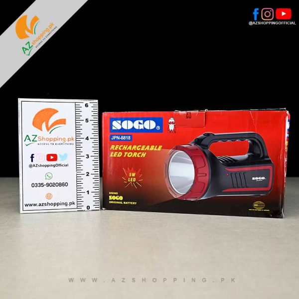 SOGO – Rechargeable LED Torch Light 5W LED – Model: JPN-8818