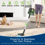 3 in 1 Rechargeable Hand-Held Cordless Stick Vacuum Cleaner with 22.2V Rechargeable Lithium Battery