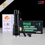 P50 – Super Light Rechargeable Flashlight Aluminum Body with Zoom Function 1000M Range & Three Modes