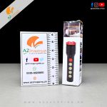 2 in 1 COB Light Flashlight Torch Lamp with Rescue Signal, Telescopic Zoom & USB Interface