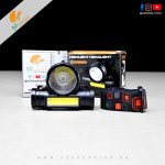 2 in 1 Headlight Torch Lamp – 3W LED+COB with Built-in Battery, Waterproof & USB Charge – Model: 108