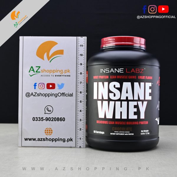 Insane Labz – Insane Whey Lean Muscle Building Protein – 60 Servings – 4.8 Lbs (2.2 kg)