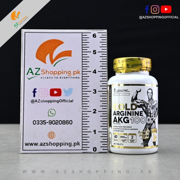 Kevin Levrone Signature Series Gold Line – Gold Arginine AKG1000 For Extreme Pump, Nitrix Oxide Precursor, Continuous Muscle Hardness – 120 Tablets
