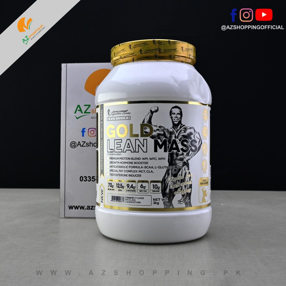Kevin Levrone Signature Series Gold Line – Gold Lean For Premium Protein Blend, Growth Hormone Booster, Anticatabolic Formula, Special Fat Complex, Testosterone Inducer – Net Wt. 3kg