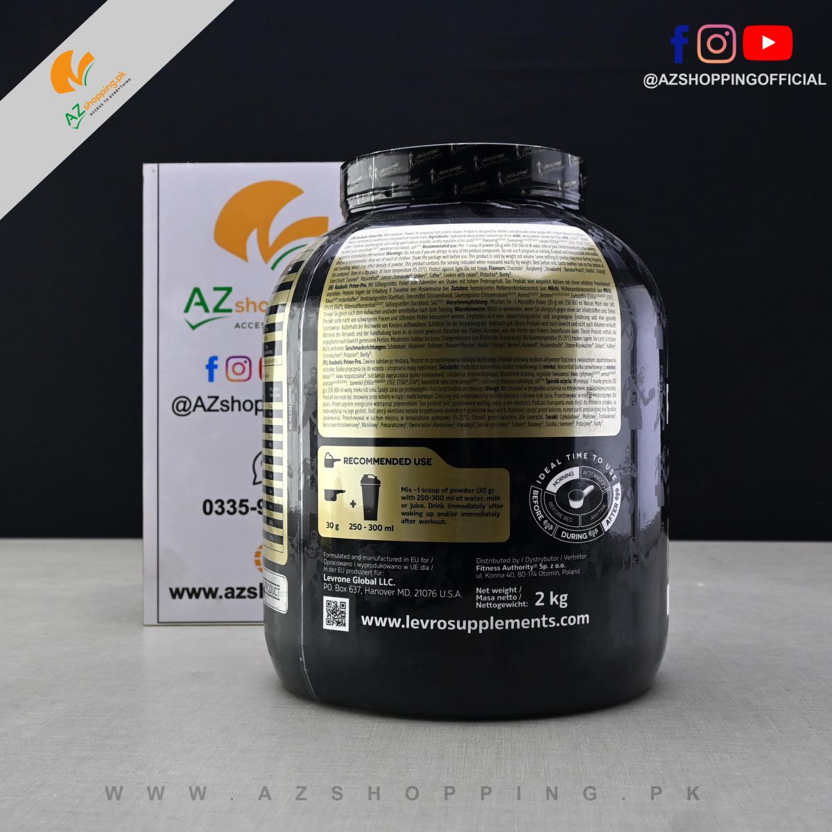 Kevin Levrone Signature Series Black Line – Anabolic Prime-Pro Premium Hydrolysed Whey Protein – Net Wt. 2 kg