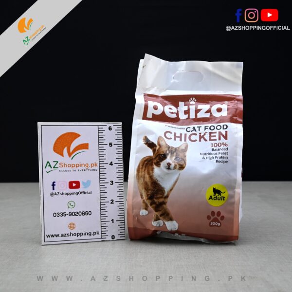 Petiza – Cat Food Chicken 100% Balanced Nutritious Feast & High Protein Recipe – Adult – 500g