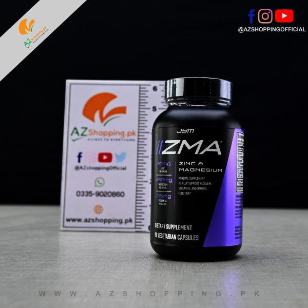 Jym – ZMA Zinc & Magnesium For support Recovery, Strength & Immune Function – 90 Vegetarian Capsules