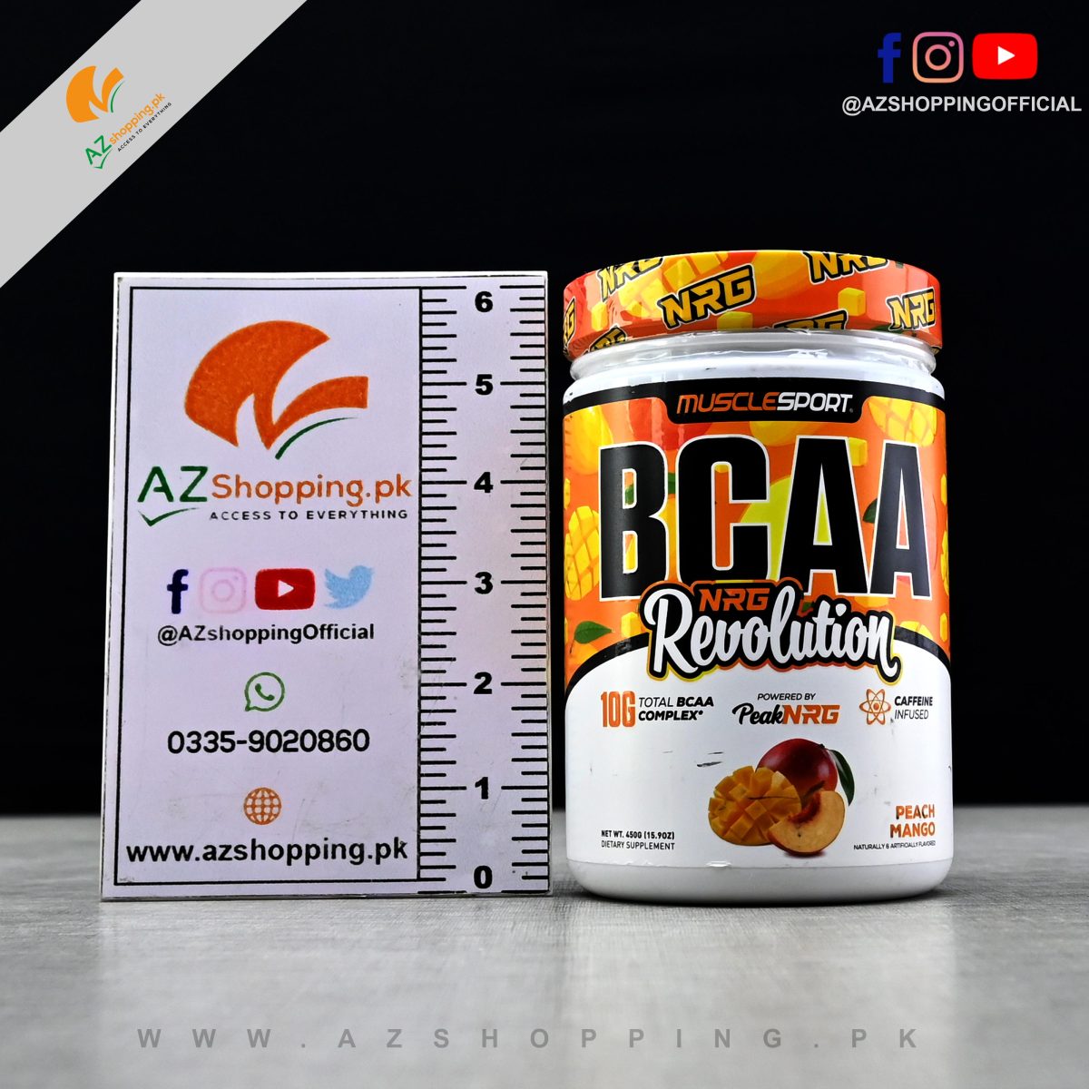 Musclesport – BCAA NRG Revolution – Pre-workout/Intra-Workout/Post-Workout – 30 Servings