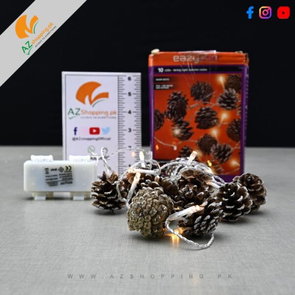 10 LEDS Warm White String Light Autumn Cones with IP4 Waterproof