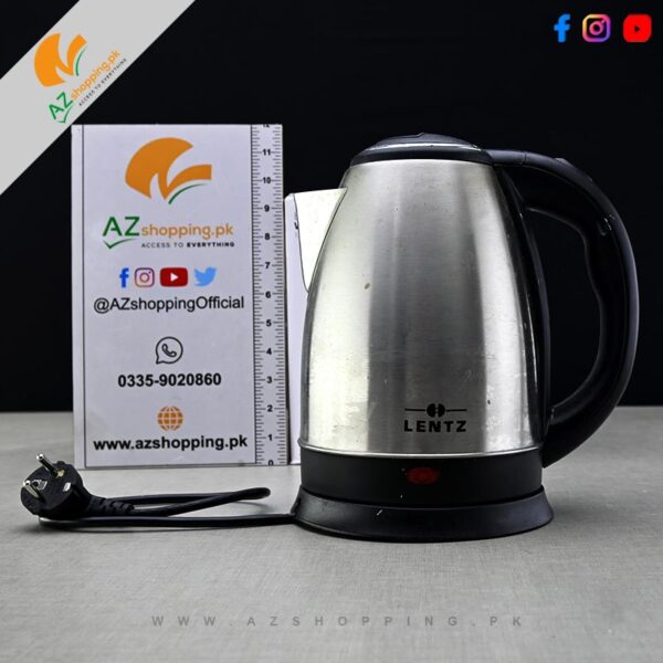 Lentz – Kettle Stainless Steel 1800W ideal for Tea, Coffee, Baby food - 1.8 Liter