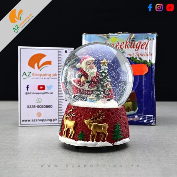 Snow Globe Santa Claus Christmas Music Box Decoration Item