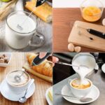 USB Rechargeable Handheld Electric Milk Frother Foam Maker & Mixer with 3 Stainless Whisks, 3-Speed Adjustable, Perfect for Bulletproof Coffee, Lattes, Cappuccino, Matcha, Hot Chocolate