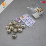 WoolWorth – Ten-Bulb LED Fairy Light Chain Metal Ball – Battery Operated